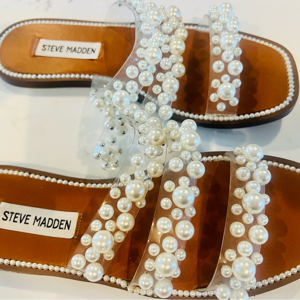 Steve Madden Taye Pearl Sandals, 7.5